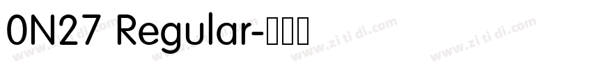 0N27 Regular字体转换